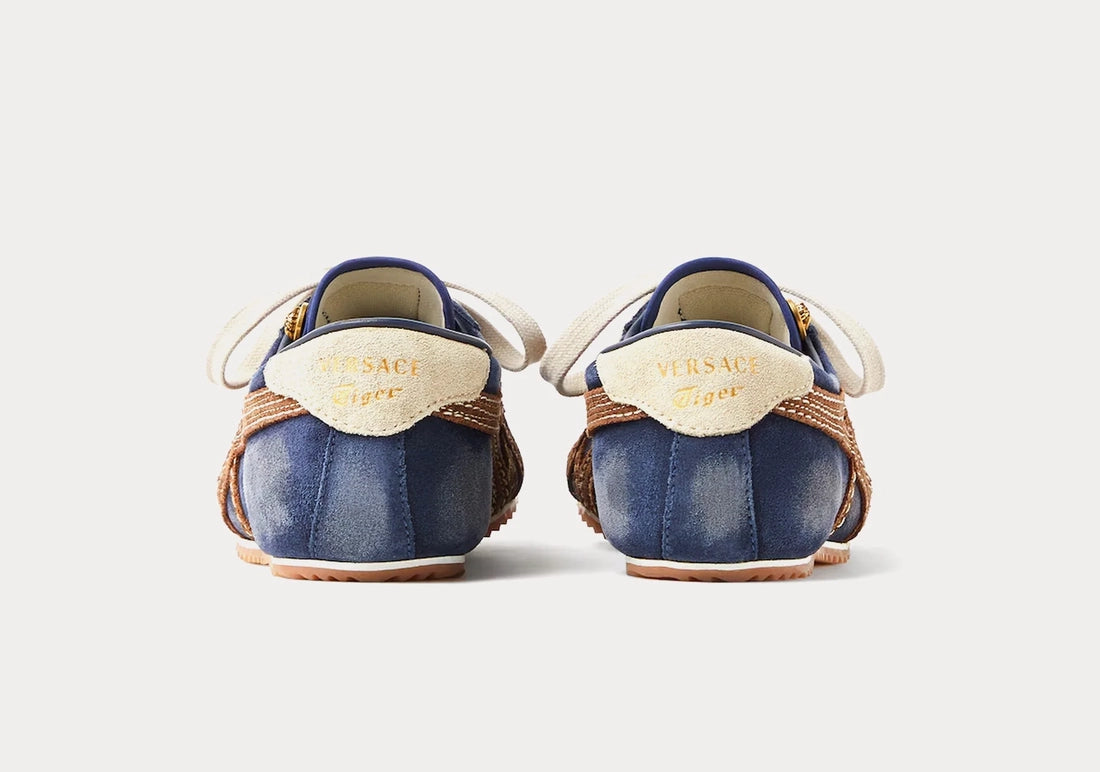 TAI-CHI Sakura Blue Suede Sneakers