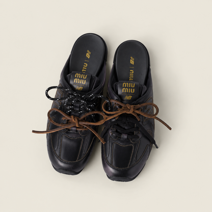 530 SL Mules – Bleached Leather & Gum Sole Black Edition Mule