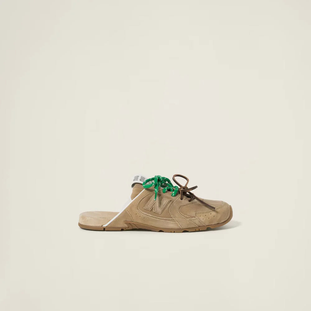 530 SL Mules – Bleached Suede & Gum Sole Ecru Edition