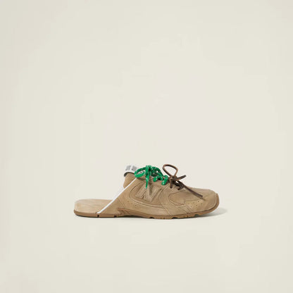 530 SL Mules – Bleached Suede & Gum Sole Ecru Edition