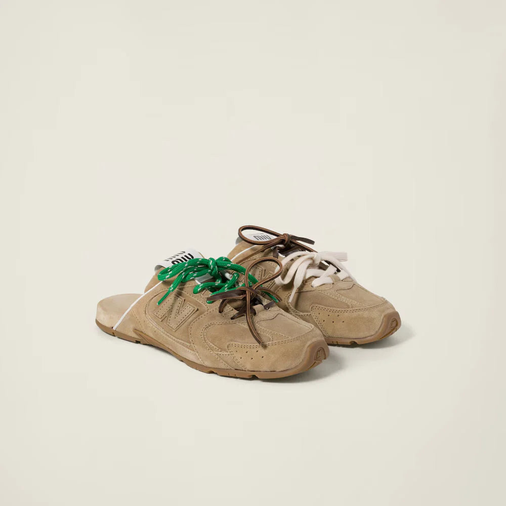 530 SL Mules – Bleached Suede & Gum Sole Ecru Edition
