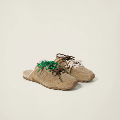 530 SL Mules – Bleached Suede & Gum Sole Ecru Edition
