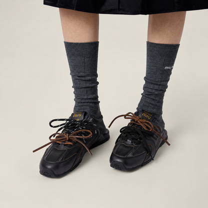 530 SL Mules – Bleached Leather & Gum Sole Black Edition Mule