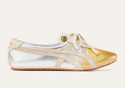 TAI-CHI Sakura Metallic Silver Gold Sneakers