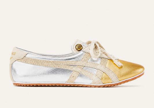 TAI-CHI Sakura Metallic Silver Gold Sneakers