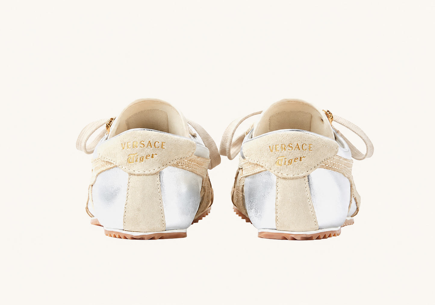 TAI-CHI Sakura Metallic Silver Gold Sneakers