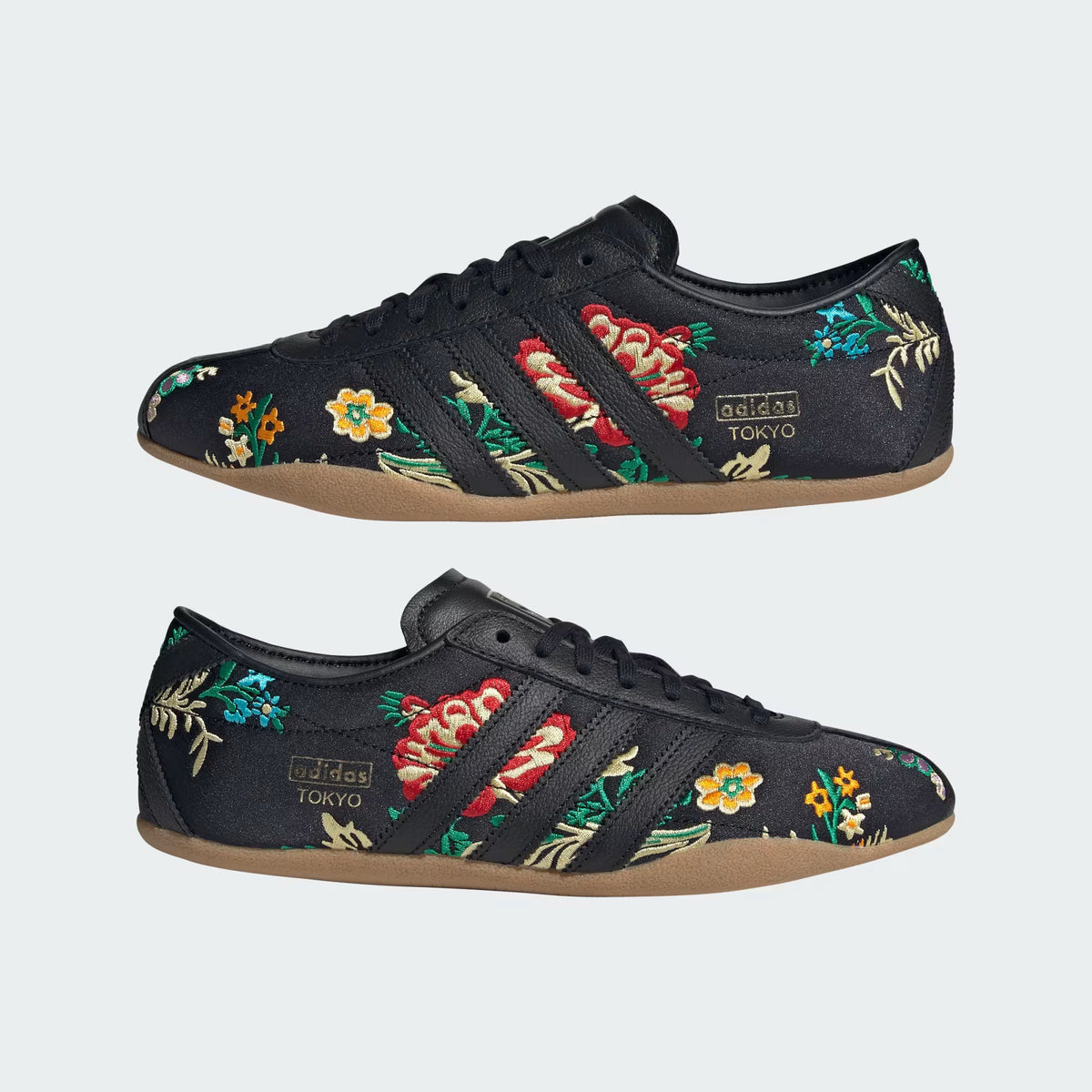 Tokyo floral-embroidered sneakers
