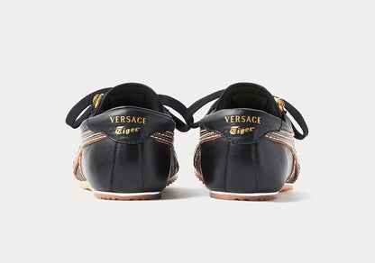 TAI-CHI Sakura Black Brown Nappa Leather Sneakers