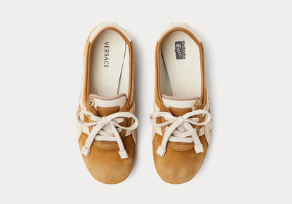 TAI-CHI Sakura Camel Suede Sneakers