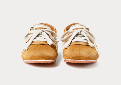 TAI-CHI Sakura Suede Brown Low Top Sneakers