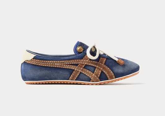 TAI-CHI Sakura Blue Suede Sneakers