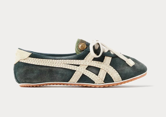 TAI-CHI Sakura Green Suede Sneakers