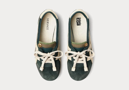 TAI-CHI Sakura Suede Green Low Top Sneakers