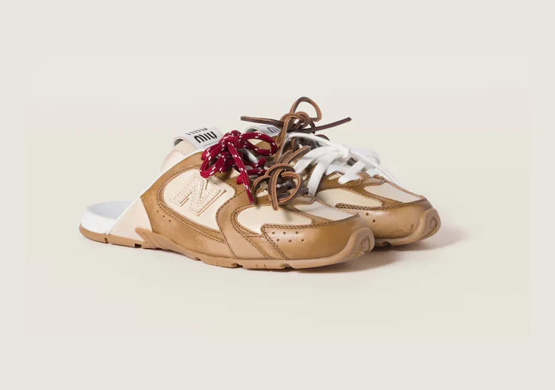 530 SL Mules – Bleached Leather & Gum Sole Cinnamon Travertine Gray Edition