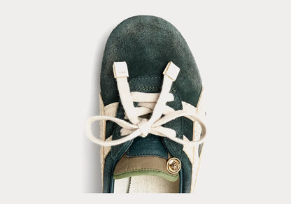 TAI-CHI Sakura Green Suede Sneakers